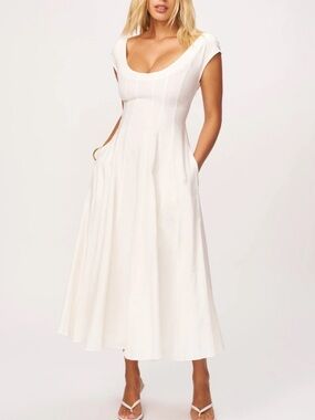 Guizio Leila Dress in Ivory sz Medium